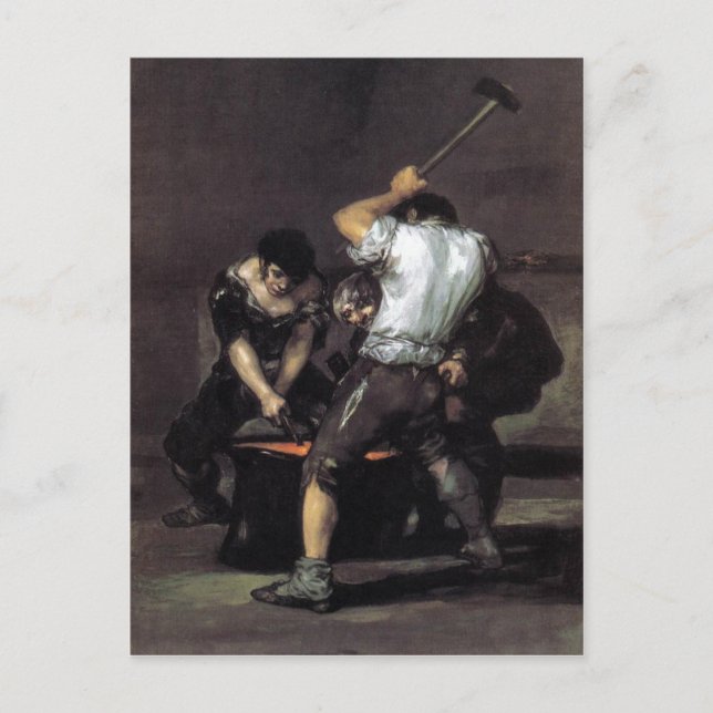 Goya, The Forge c. 1819 Oil on canvas, 191 x 121 c Postcard (Front)