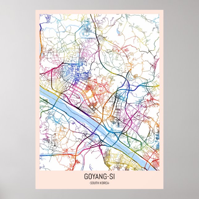 Goyang-si South Korea City Map Poster (Front)