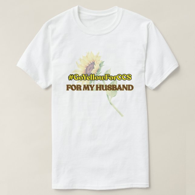 #GoYellowForCCS - Husband Tshirt (Design Front)
