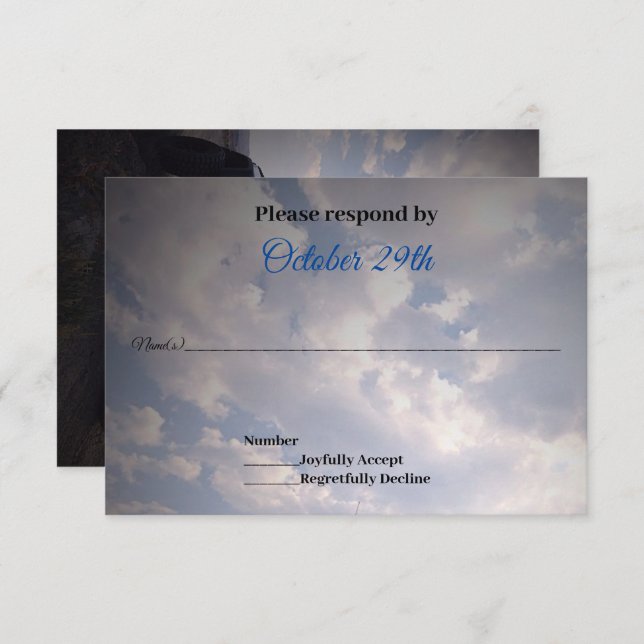 GP Off Road 4X4 Wedding RSVP Invitation (Front/Back)