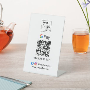 Gpay QR code Pedestal Sign for Your Business