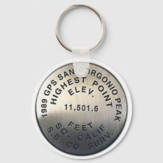 gps benchmark san gorgonio key ring