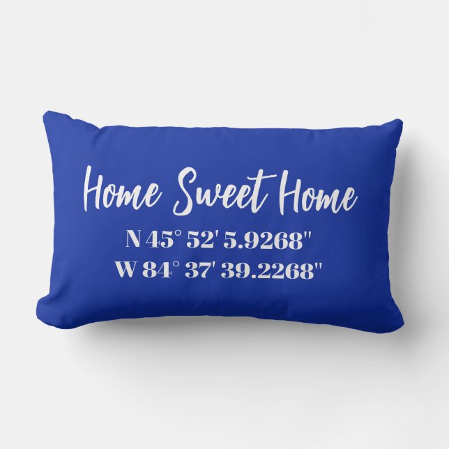 GPS Coordinate Custom Pillow (Front)