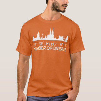 GPS Coordinates City Of Cologne Skyline T-Shirt