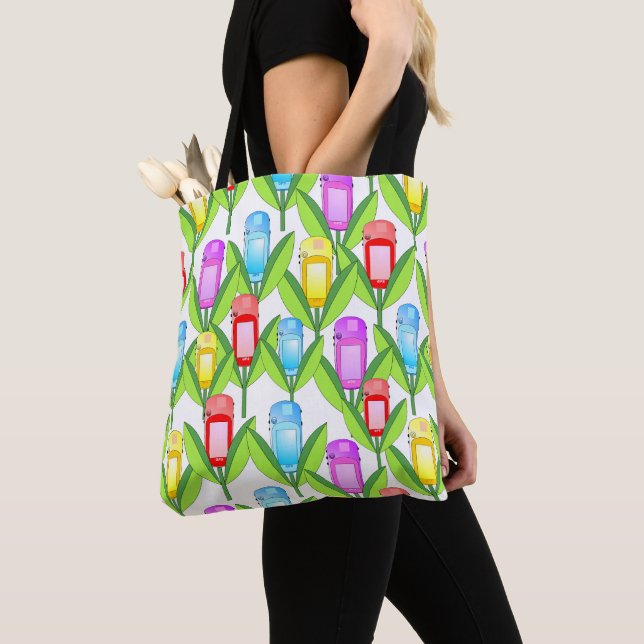 GPS Flowers Tote Bag (Close Up)