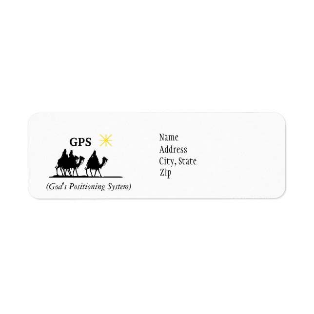 GPS God's Positioning System Address Labels (Front)