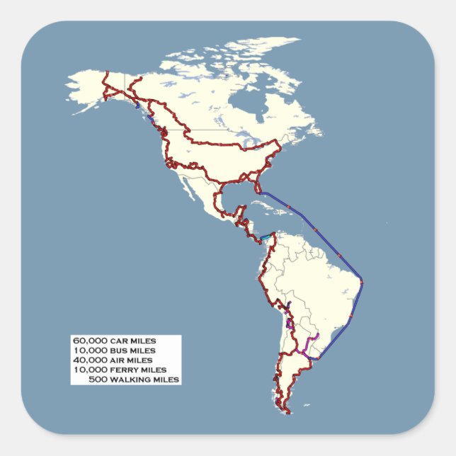 GPS Map Square Sticker (Front)