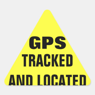 GPS Tracked and Located Triangle Sticker