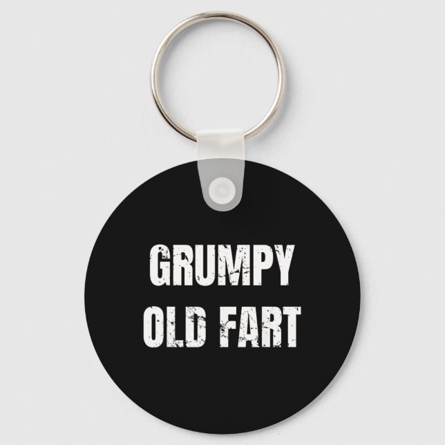 Gpy Old Fart Funny 60th Birthday Gag Gift Key Ring (Front)