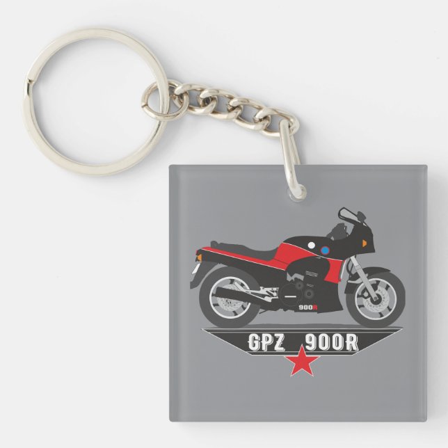 GPZ900R Biker motorcycle Key Ring (Front)