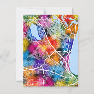 Gqeberha South Africa City Map Postcard