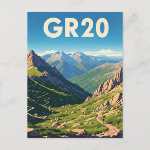 GR20 France Corsica Travel Postcard