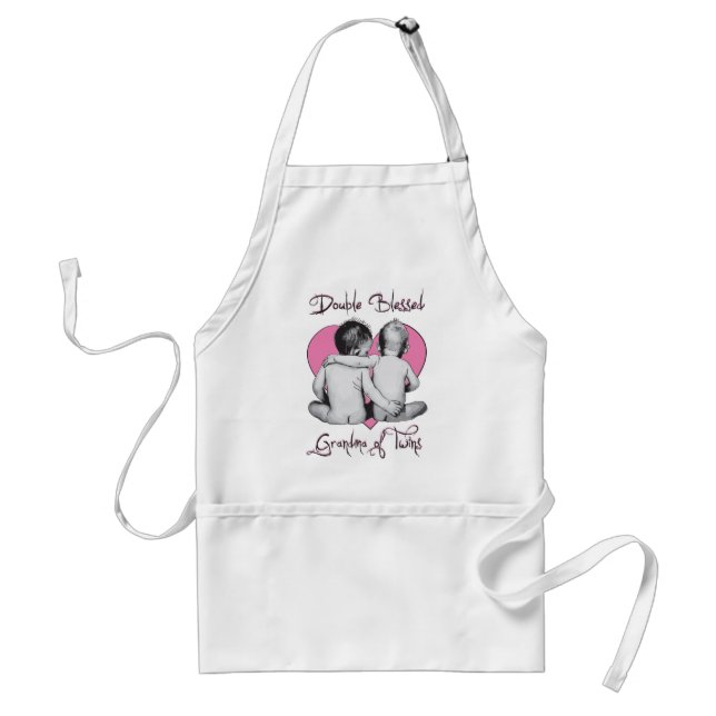 GRA DMA OF TWINS       DOUBLE BLESSED STANDARD APRON (Front)