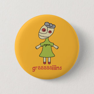 Graaaaaiins Vegan Zombie 6 Cm Round Badge