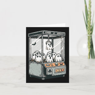 Grab A Ghost Claw Machine Arcade Funny Halloween K Card