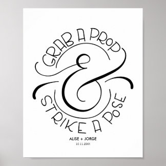 Grab a prop & strike a pose - Photobooth Poster