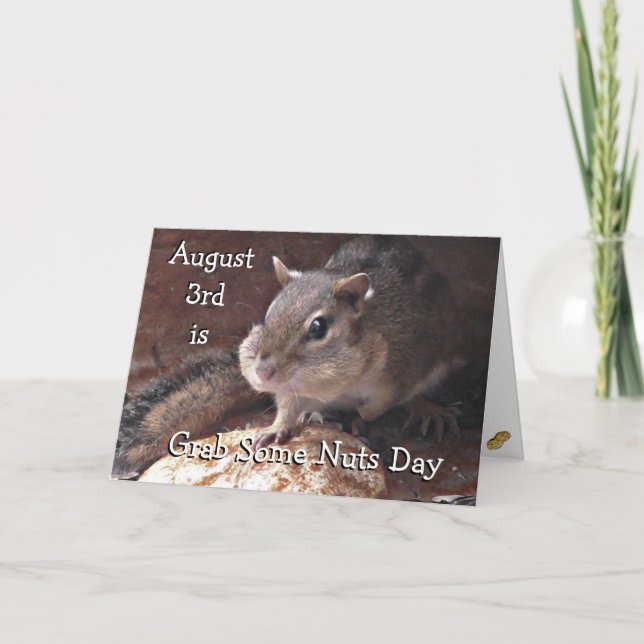 Grab some Nuts Day Funny Holidays Card (Front)