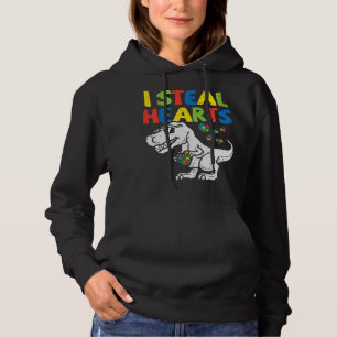 Grab this cute I Steal Hearts Trex Dinosaur T-Shir Hoodie