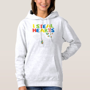 Grab this cute I Steal Hearts Trex Dinosaur T-Shir Hoodie