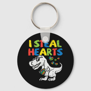 Grab this cute I Steal Hearts Trex Dinosaur T-Shir Key Ring