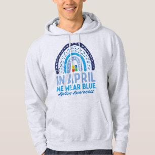 Grab this cute In April We Wear Blue Autism Awaren Hoodie