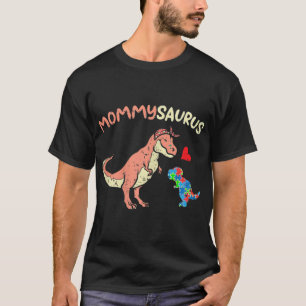 Grab this cute Mommysaurus Puzzle Dinosaur T-Shirt