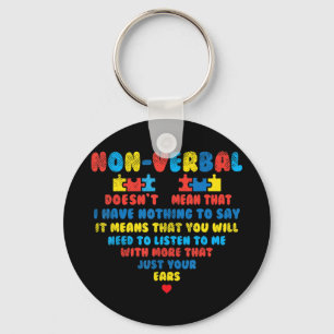Grab this cute Nonverbal Heart Puzzle Listen T-Shi Key Ring