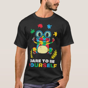 Grab this cute Puzzle Frog Dare To Be Yourself T-S T-Shirt