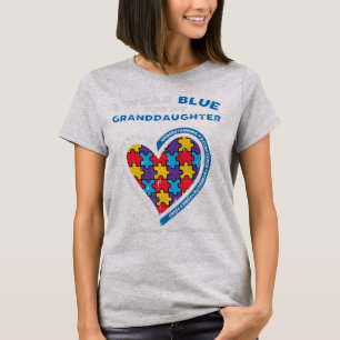 Grab this cute Puzzle Wear Blue For Granddaughter T-Shirt