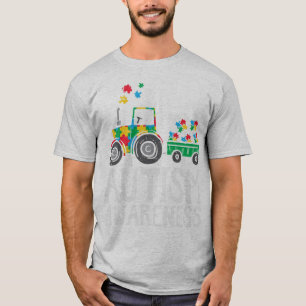 Grab this cute Tractor Autism Awareness T-Shirt fo