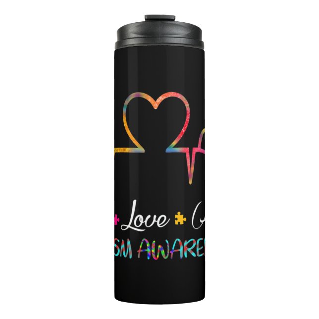 Grab This "Live Love Accept Autism Awareness" As a Thermal Tumbler (Front)