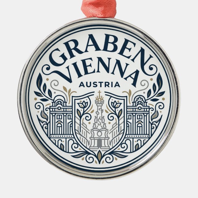 Graben, Vienna Austria Metal Tree Decoration (Front)