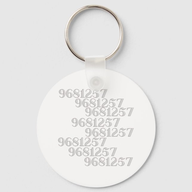 Grabovoi 9681257 Numbers   Key Ring (Front)