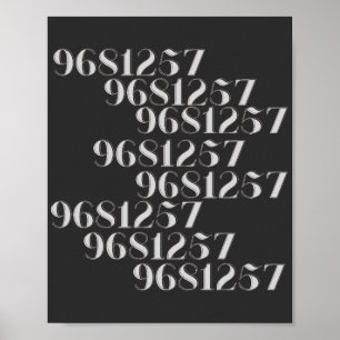 Grabovoi 9681257 Numbers Poster