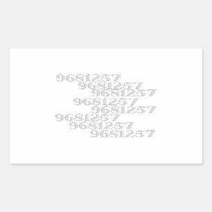 Grabovoi 9681257 Numbers   Rectangular Sticker
