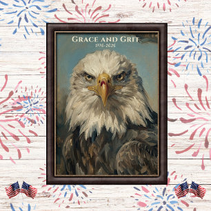Grace and Grit 1776 Bald Eagle Art Poster