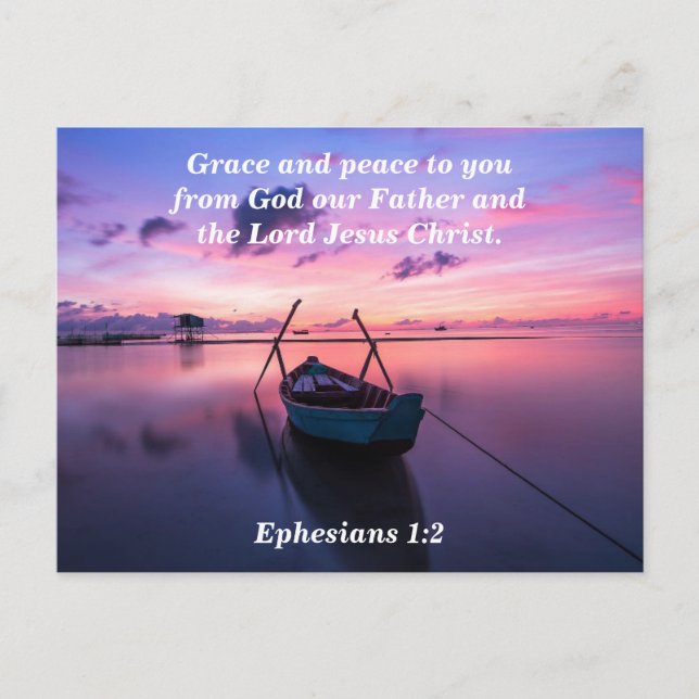 Grace and Peace to You Postcard Ephesians 1:2 (Front)