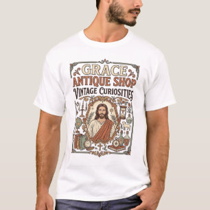 Grace Antique Shop Vintage Curiosities Jesus Antiq T-Shirt