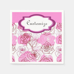 Grace & Appreciation Pink Roses Napkins