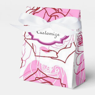 Grace & Appreciation Pink Roses Tent Favour Box