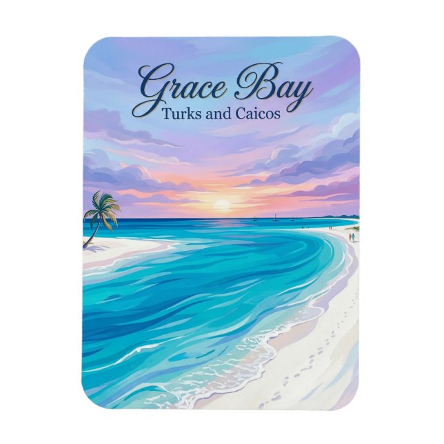 Grace Bay Turks and Caicos Magnet (Vertical)
