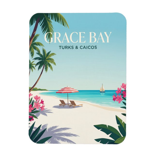 Grace Bay Turks & Caicos Magnet (Vertical)