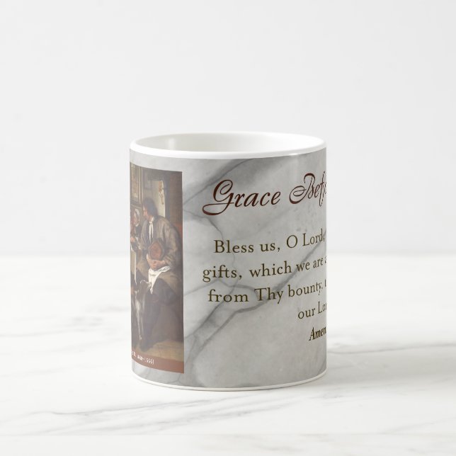 Grace Before Meals Prayer Coffee Mug (Center)