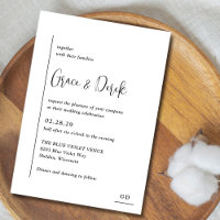 Grace Black and White Modern Wedding