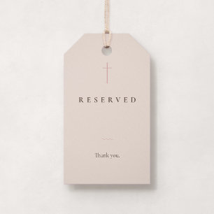 Grace Blush Church Pew Small Reserved Seating Tag