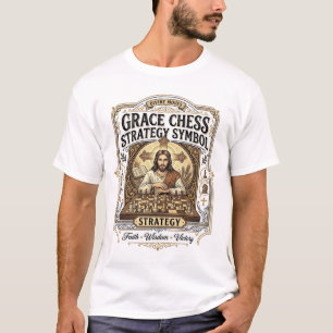 Grace Chess Strategy Symbol Jesus Chess Strategy C T-Shirt