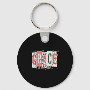 Grace Christmas Santa Coquette Bow Women Girls Key Ring