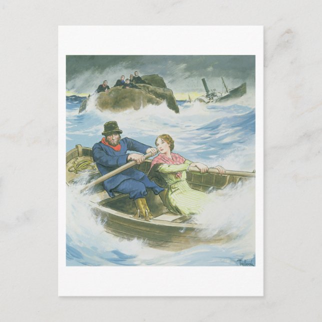 Grace Darling (1815-41) and her father rescuing su Postcard (Front)