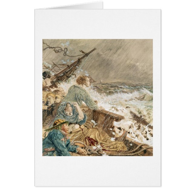 Grace Darling and her father saving the shipwrecke (Front)