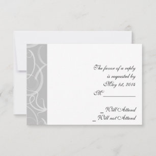 Grace: Dramatic Swirls in Grey Response card